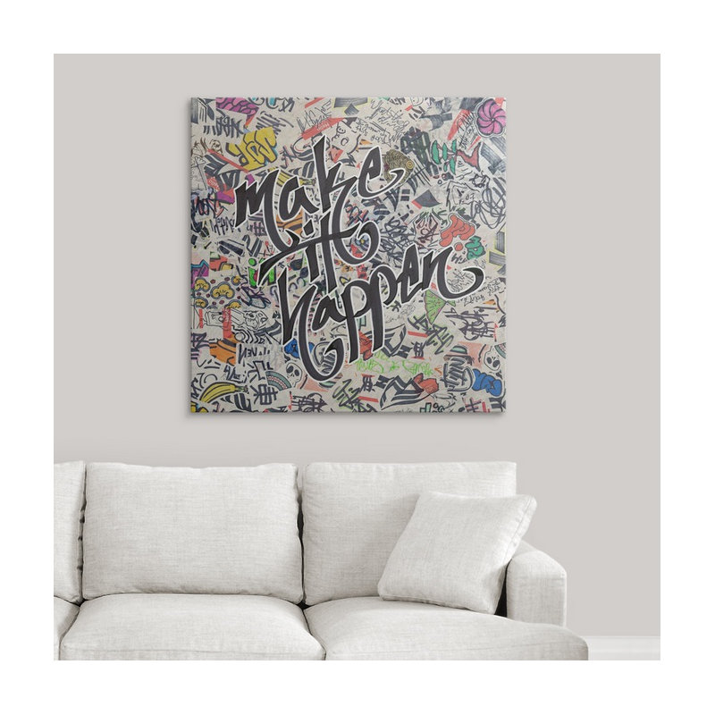 «Make It Happen - Urban Inspiration», impression, H 35 po x l 35 po x P 1,5 po, Toile