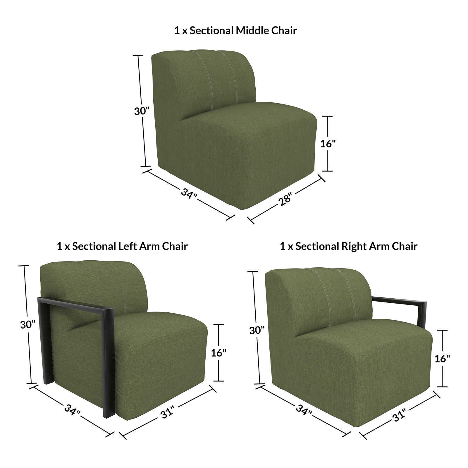Rosalie 90" Sunbrella® Patio Sofa, Sunbrella® Canvas Fern