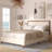 Beverle Queen Solid Wood Bed Frame-744723408