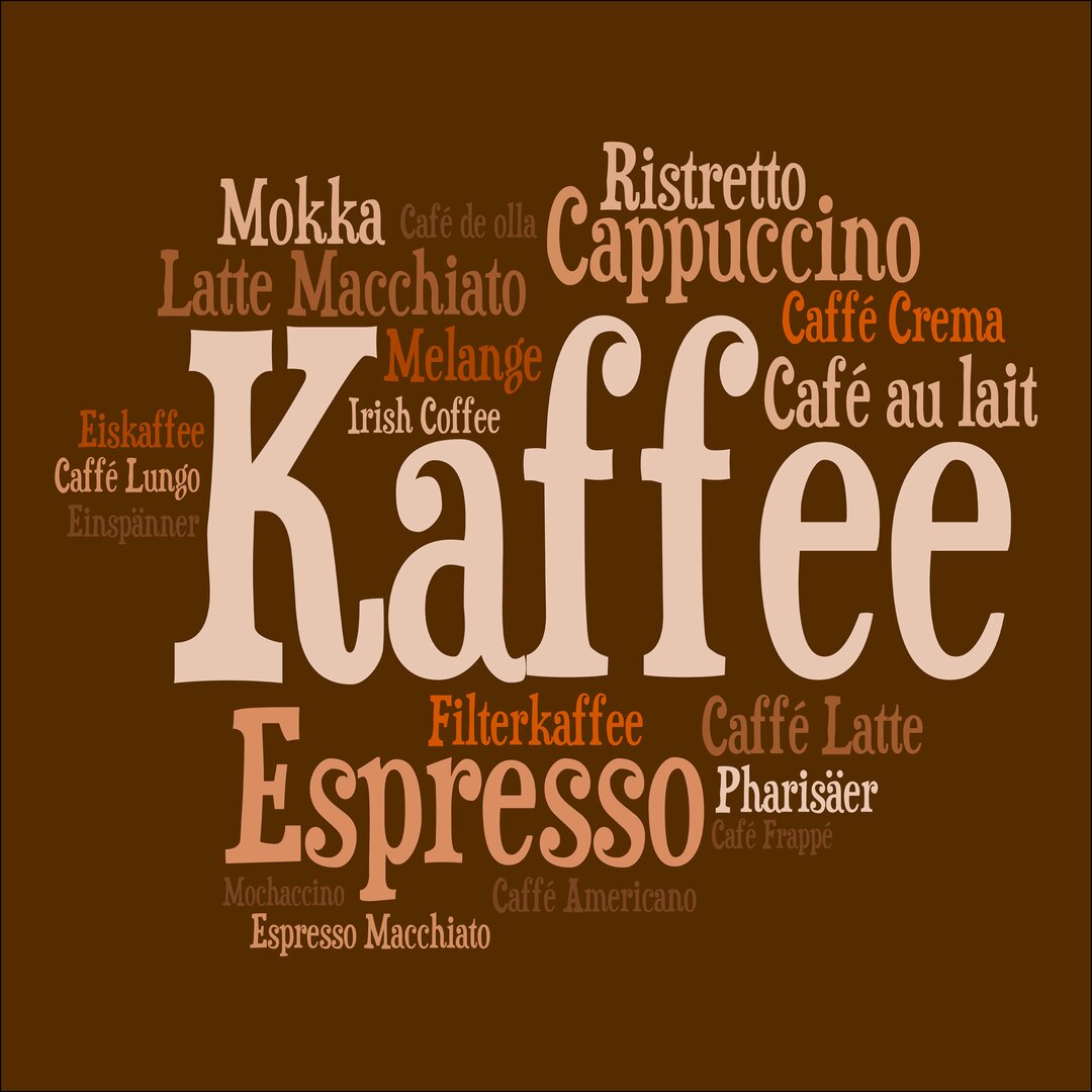 Glasbild Kaffee Mix II, Kunstdruck