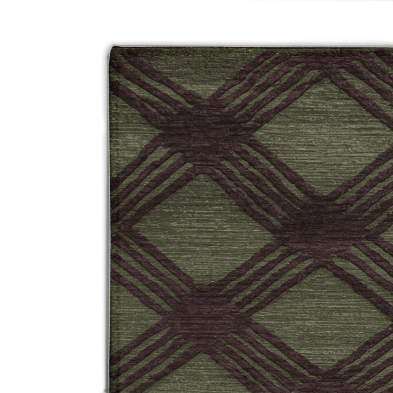 Tapis brun intérieur et extérieur Trellis, Rectangulaire 8 pi x 10 pi