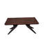 Table basse Faunia en bois d'acajou récupéré avec base en acier noir 