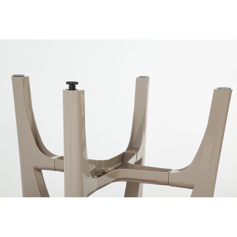 Minnesota Square Outdoor Dining Table With Umbrella Hole , 80cm cm W 80cm cm D, Dove Grey