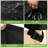 Black Outdoor Round Table Cover with White Trim