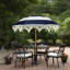 Parasol rayé d'extérieur de plage avec inclinaison - 6,5 pi-102333407