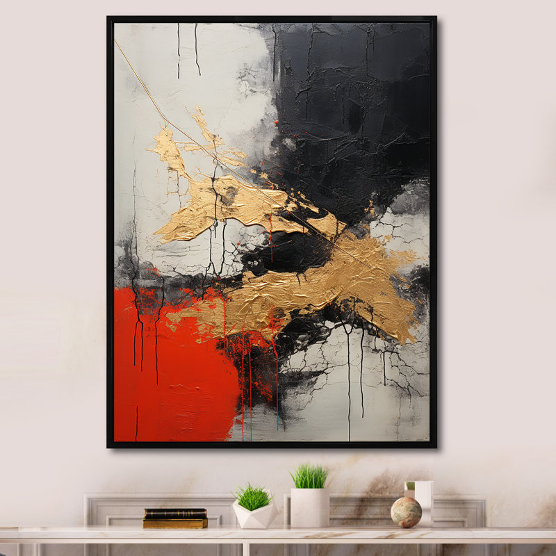 " Volcano Volcanic Explosion I ", Black Floater Framed, 20" H x 12" W