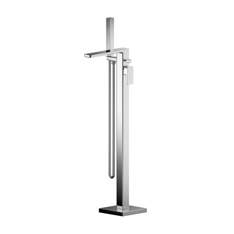 Windon 1 Handle Floor Bath Shower Mixer Bath Filler with Diverter, Chrome