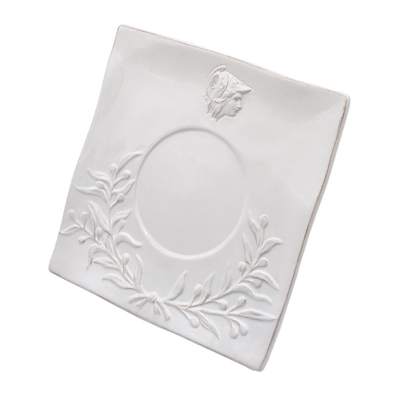 Assiette décorative à motif de feuilles, 0,5" H x 10" L x 10" D