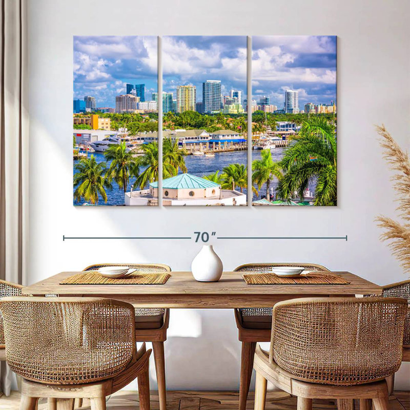 Aime Fort Lauderdale Skyline, H 42 po x l 65 po