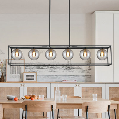Lustre rectangulaire 6 lumières Anacaren