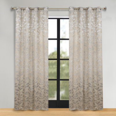 Panneaux de rideaux à passe-tringle en polyester Finklea