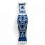 Rectangular Porcelain Vase Blue Floral