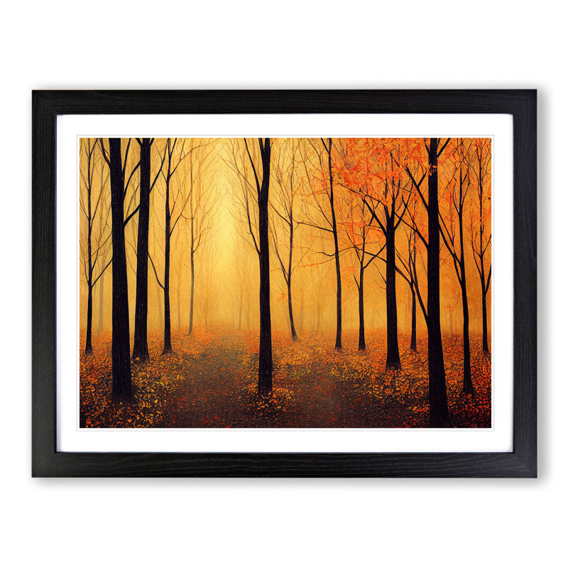 Fancy Autumn Forest - Framed Print, Black Framed, 46cm H x 64cm W x 2cm D