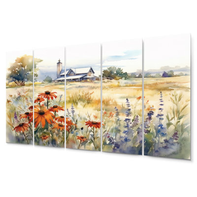 Farmhouse Plants & Flowers Wall Decor on Metal