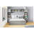 Queen Size Wooden Bed With All-In-One Cabinet, Shelf And Sockets,Twin XL Trundle, Gray-1137345799-1137345796