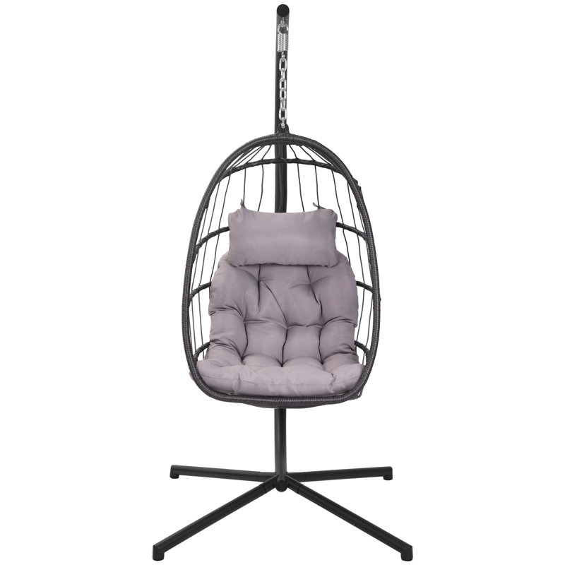 Fauteuil suspendu d'extérieur, Gris, L 38 po x P 38 po