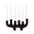 Pillar Holder & Taper Holder Metal Wood Sculptural Silhouette Modern Home Office Bedroom Living Room - 7" Black