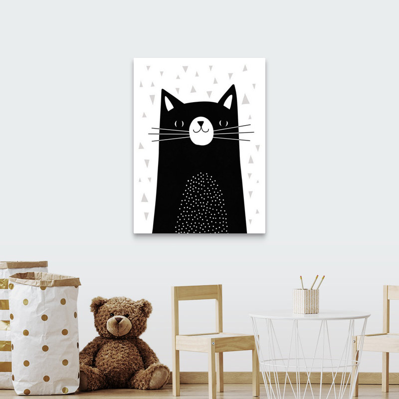 Art de chat Shenk, Toile tendue, H 40 po x l 30 po x P 1,25 po