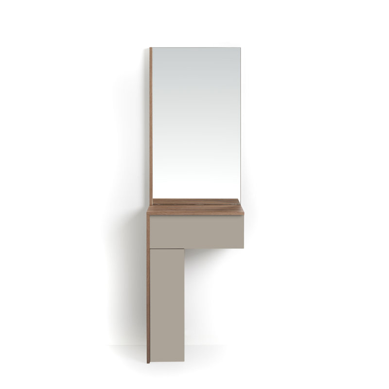 Adelman 55cm Console Table, Walnut/Taupe