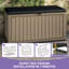 Boîte de rangement verrouillable en résine résistante à l'eau 44 gallons l 90 po-114620733