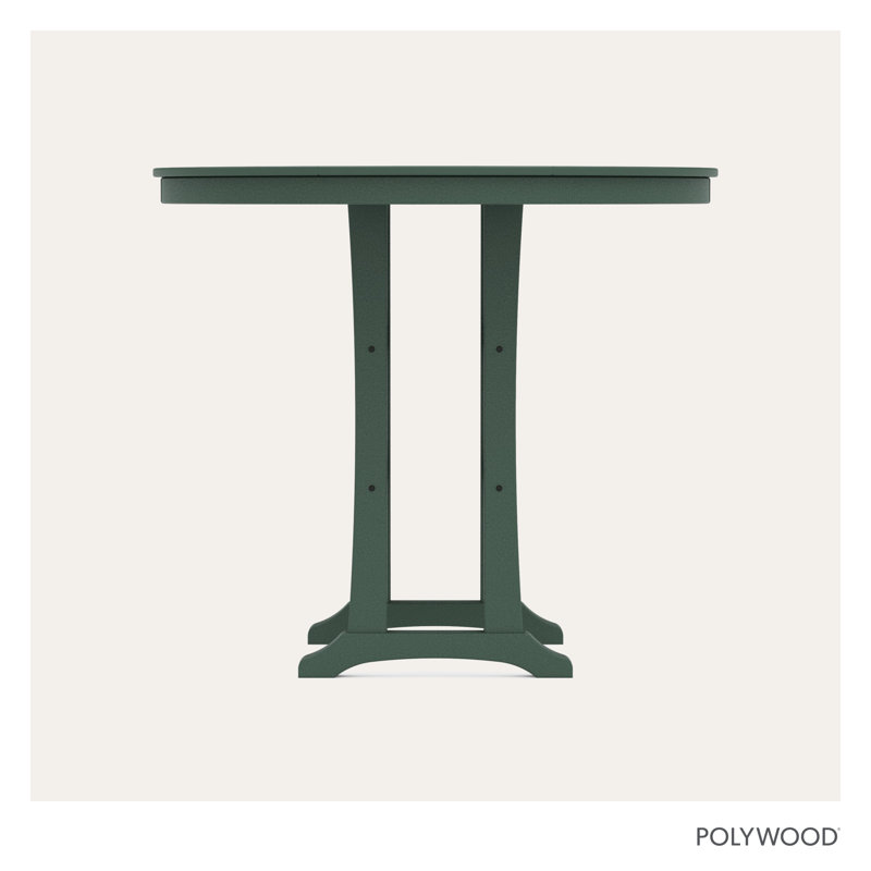 Table de bar Nautical Trestle, l 48 po x L 48 po x H 42 po, Vert