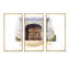Porte en bois rétro de l'entrée rustique - reproduction de cadre flottant 3 pièces sur toile-1771586044-1771585984