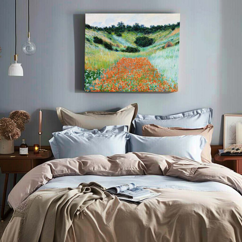 " POPPY FIELD " by Claude Monet, 14" H x 16" W x 2" D
