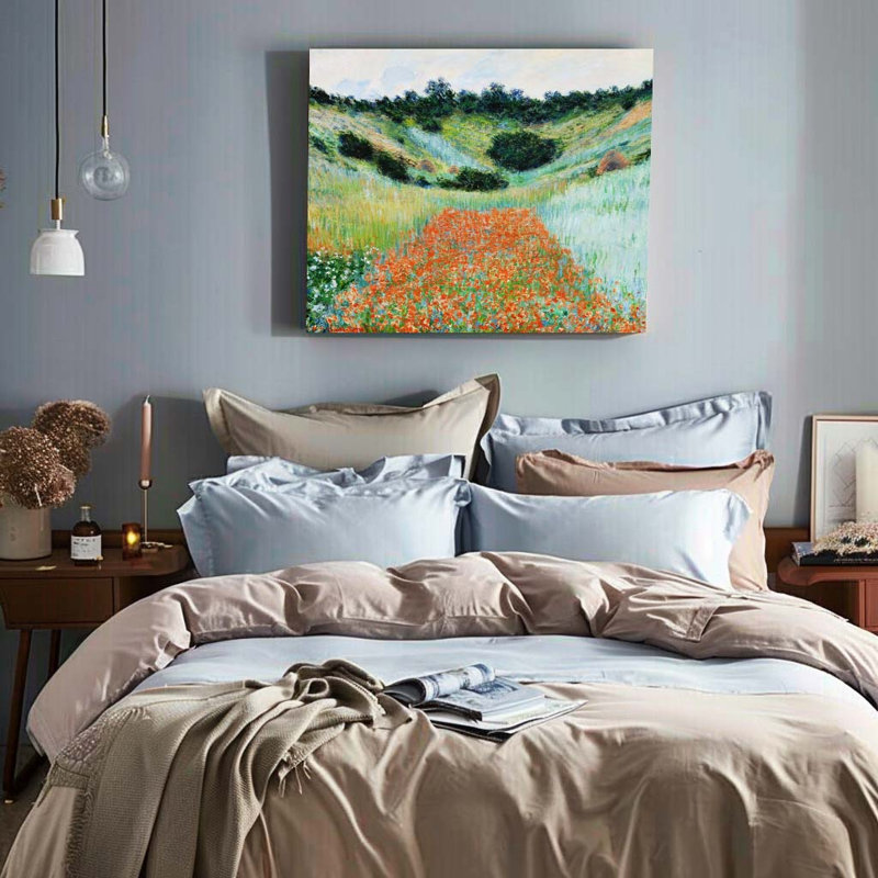 "Champ de coquelicots" par Claude Monet, H 14 po x l 16 po x P 2 po