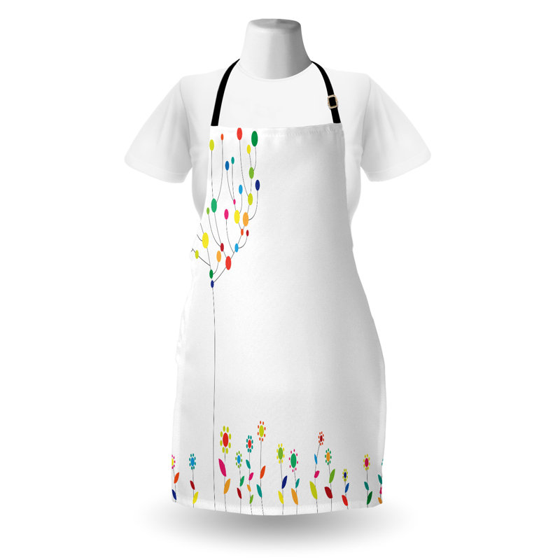 Multicolore tablier floral East Urban Home unisexe, branches d'arbre, taille adulte