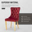 Ensemble de 4 chaises de salle à manger rembourrées en velours avec pieds dorés, rouge-2134824689-2134824456