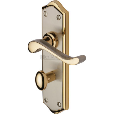 Heritage Brass Heritage Door Handle for Bathroom Buckingham Design