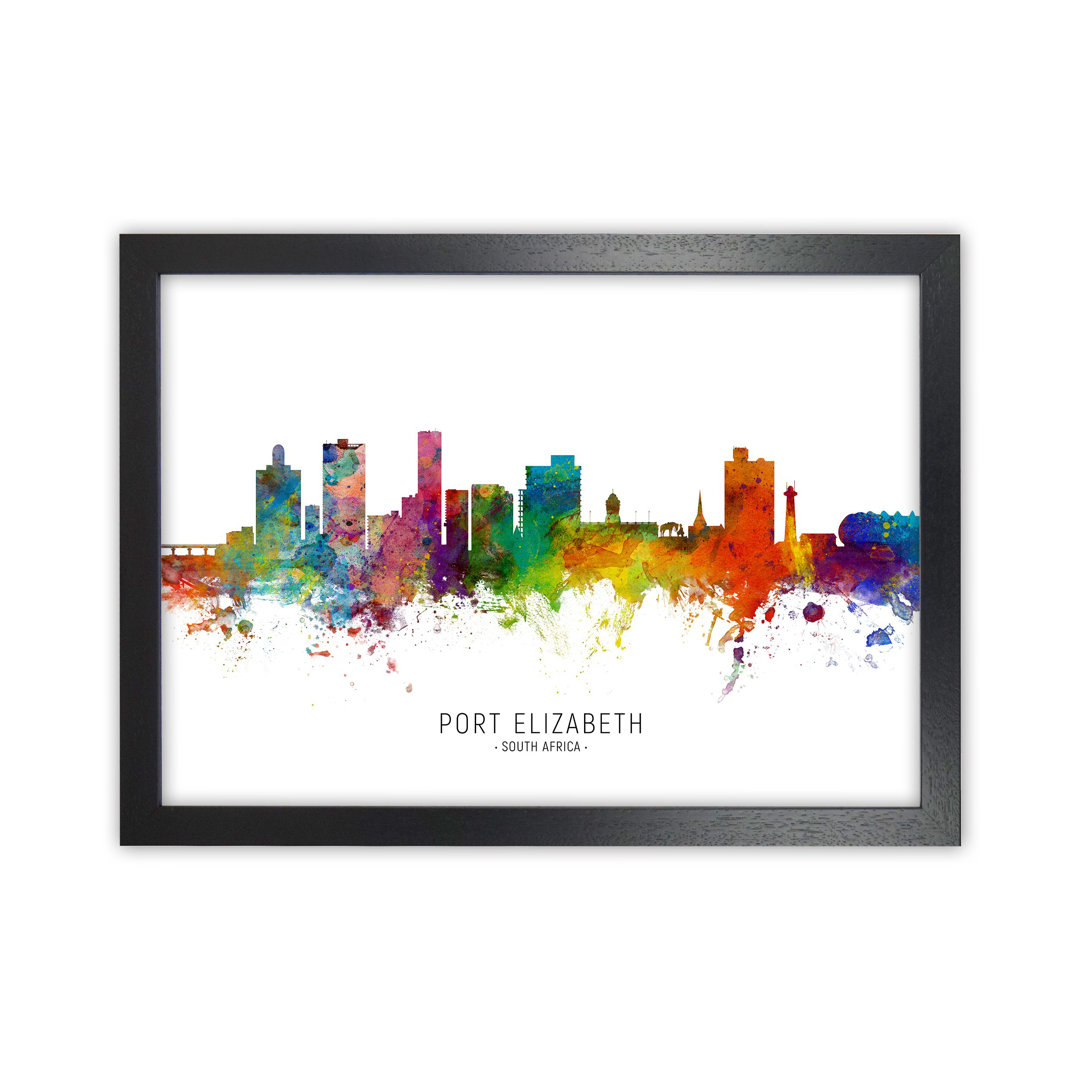 Port Elizabeth South Africa Skyline by Michael Tompsett - Print