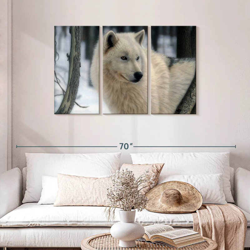 Brampt Arctic Prince Arctic Wolf, 28" H x 45" W