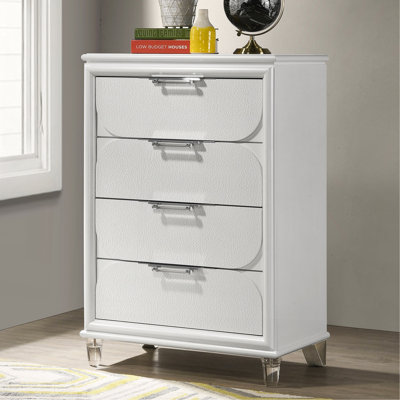 Commode 5 pièces Contemporary Glam Pearl White