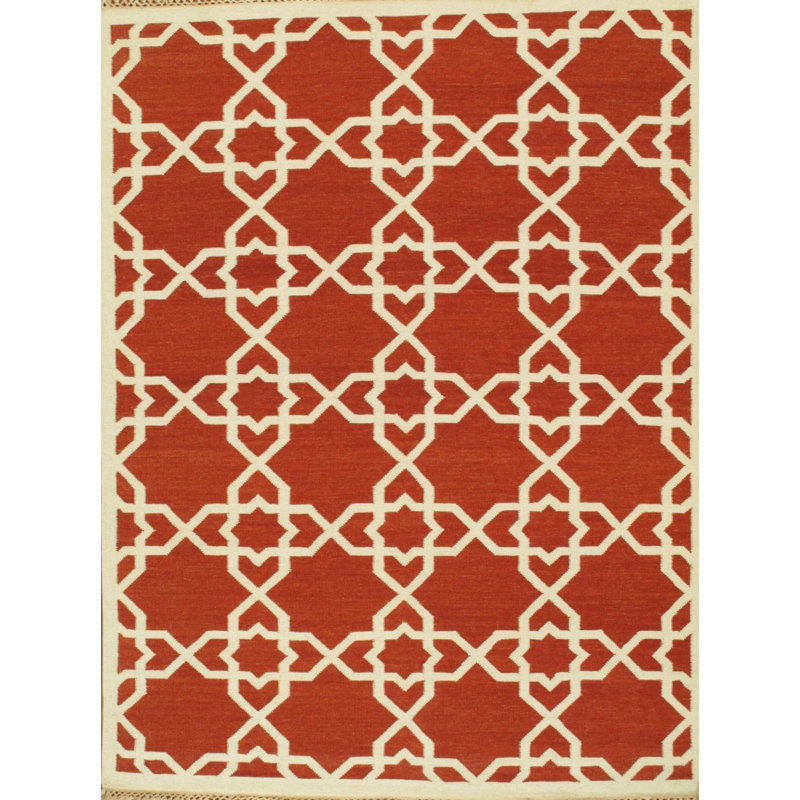 Sahara Flatweave Wool Geometric Indoor Rug, Rectangle 7'9" x 9'9"