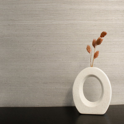 Sisal Monochromatic Authentic Grasscloth Wallpaper