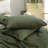 BESTOUCH 100% Washed Cotton Pillowcase Linen Feel Soft Breathable-115311506-115311514
