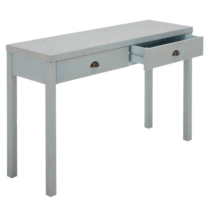 Console 2 tiroirs Gracelee, Bleu clair