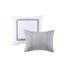 8 Piece Queen Comforter - Stunning Embroidered Design White And Grey Bedding Filled Comforter, , Shams, Euro Decorative Pillows Machine Washable & Soft Elegance Hotel Style White/Grey Classy-120953418-120953420