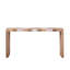 Table d'entrée de 62 po de long avec dessus à motif de chevrons, table de canapé en bois manufacturé pour le couloir et le salon