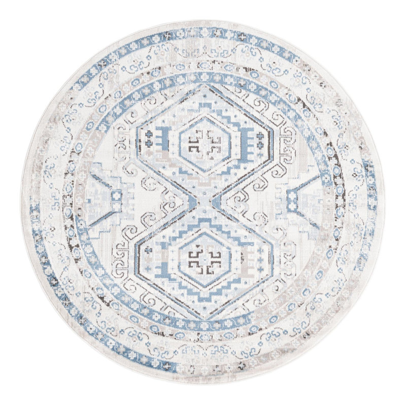 Fleeton Oriental Indoor Rug, Round 5'3"