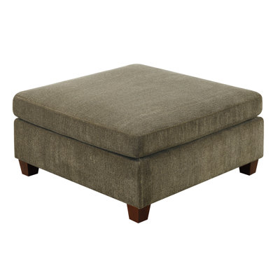 1pc Tan Chenille Modular Corner Wedge Ottoman - 37"x37"x18" - Living Room Furniture