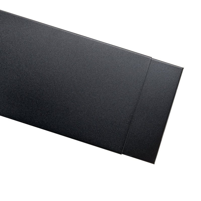 Isamar Steel Fireplace Accessory, Black, 6" H x 28.5" W x 2" D 