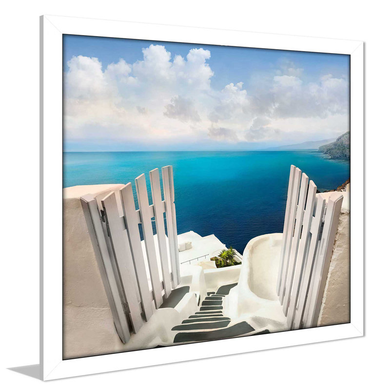 Blue Dreams par Mike Calascibetta - photographie, H 25,5 po x l 25,5 po x P 1 po, Cadre blanc
