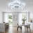 24.41'' LED Ceiling Fan with Light, Floral Design With Remote Control