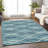 Premium Machine Washable Prisco Teal Rug-1260048264