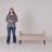 Anvee Fabric Storage Bench with Rubberwood Legs-283918298