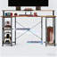Bureau d'ordinateur avec rangement, table d'ordinateur réversible avec prises de courant et lumières DEL-1241885310