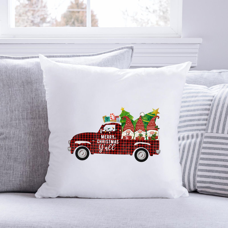 Christmas-01 Polyester/Polyester Blend Reversible Throw Pillow, 18" x 18"