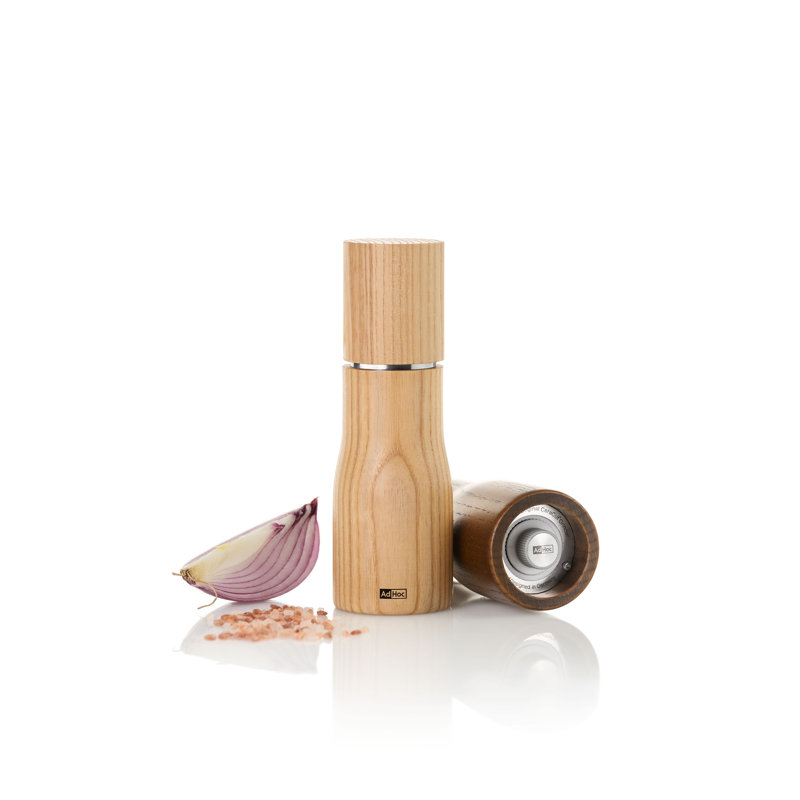 AdHoc 6" Light Ash and Black Salt or Pepper Mill